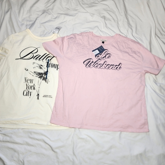 Bundle of 2 women's graphic T-shirts, Universal Thread & Zoe+Liv, size L. - Picture 1 of 8